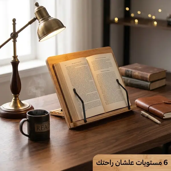 حامل الكتاب الخشبي للقراءة