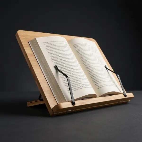 حامل الكتاب الخشبي للقراءة