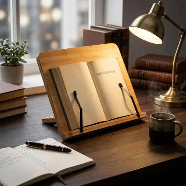 حامل الكتاب الخشبي للقراءة